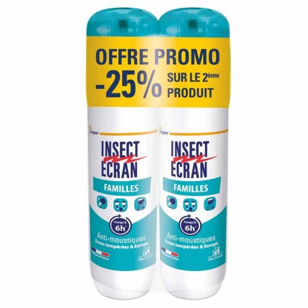 Insect Ecran peau anti-moustiques familles zone temperées jusqu'à 6h 2x100ml