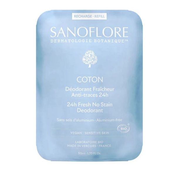 Sanoflore recharge déodorant 24h Coton 50ml