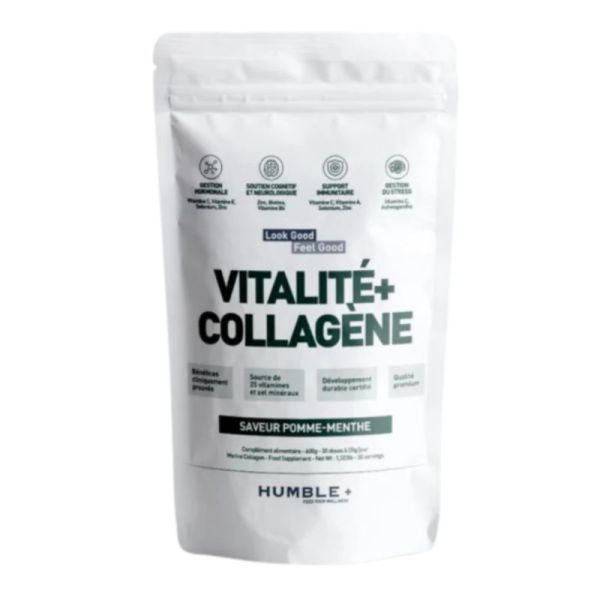 Humble+ collagène marin Vitalite+ Pomme/Citron 600g