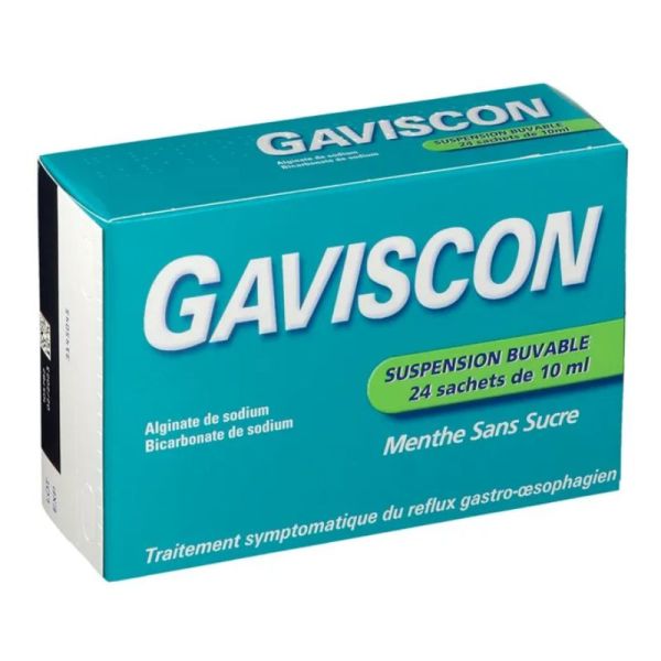 Gaviscon suspension buvable goût menthe 24 sachets