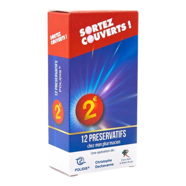 Polidis Sortez couverts préservatifs Boite de 12