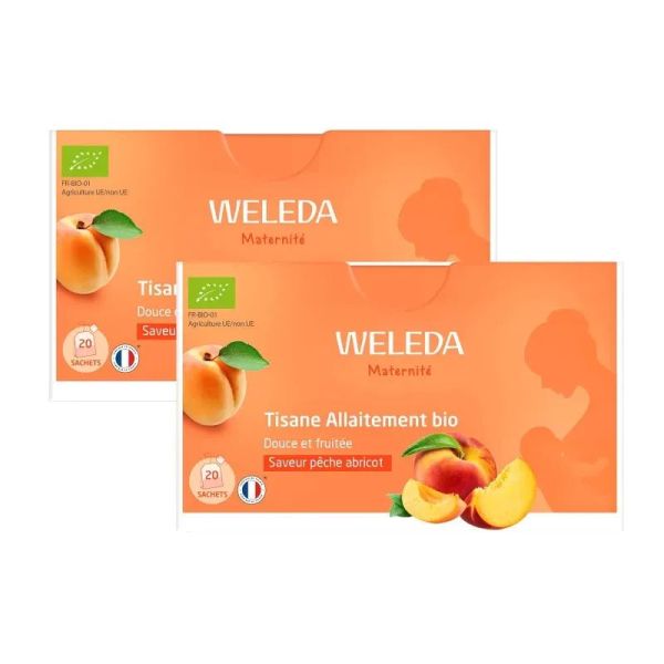 Weleda tisane allaitement Pèche Abricot 20 sachets