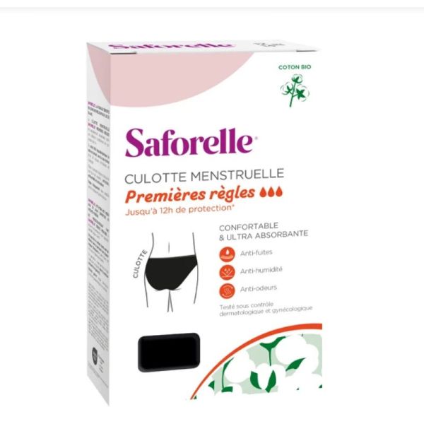 Saforelle Culotte menstruelle Premières règles 12 a 14 ans