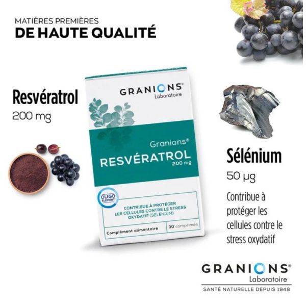 Granions Resvératrol 200 mg 30 Comprimés