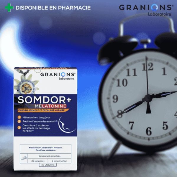 Granions Somdor+ Mélatonine 15 comprimés