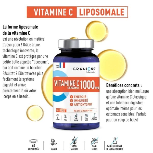 Granions Vitamine C Liposomale 1000 mg 60 comprimés