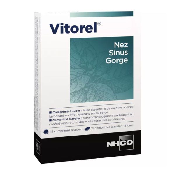 NHCO Vitorel nez, sinus, gorge 30 comprimés