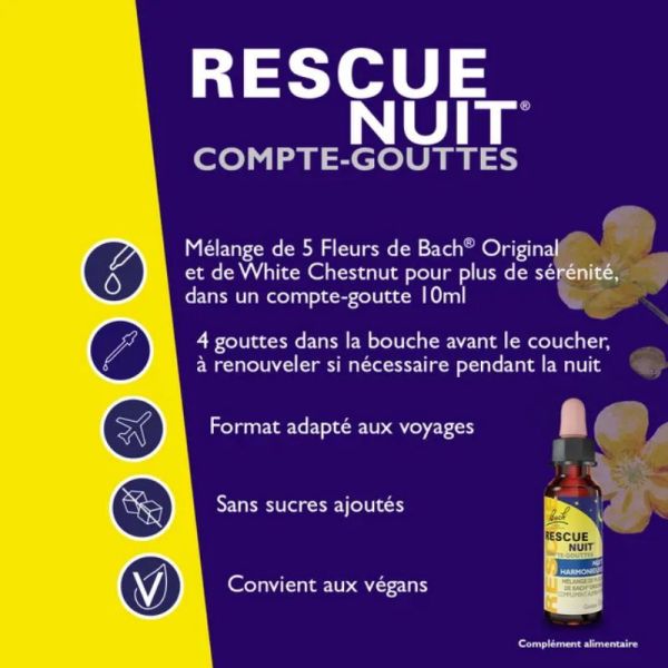Bach Rescue Nuit compte-gouttes 10ml