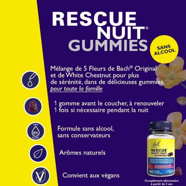 Bach Rescue nuit fruits rouges gummies 100g