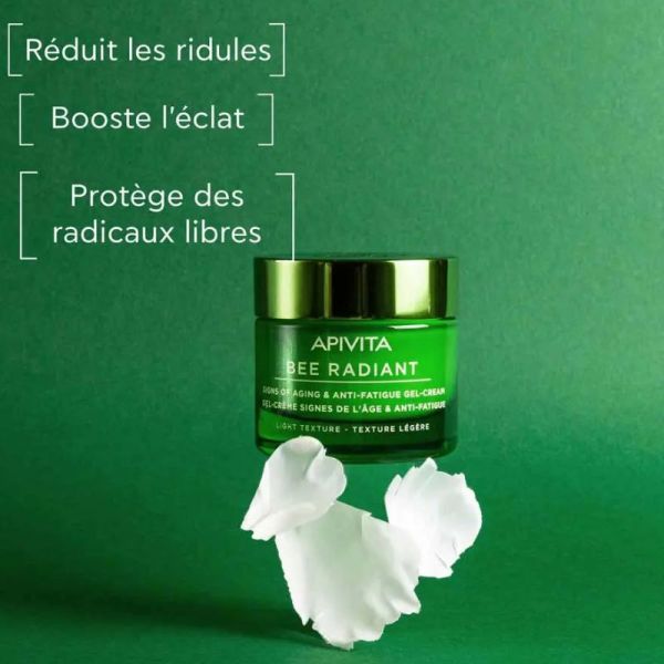 Apivita Bee radiant gel-crème anti-âge et anti-fatigue texture légère 50ml