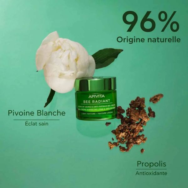 Apivita Bee radiant gel-crème anti-âge et anti-fatigue texture légère 50ml