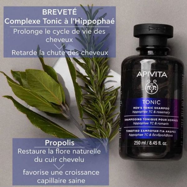 Apivita shampoing tonique pour hommes 250ml