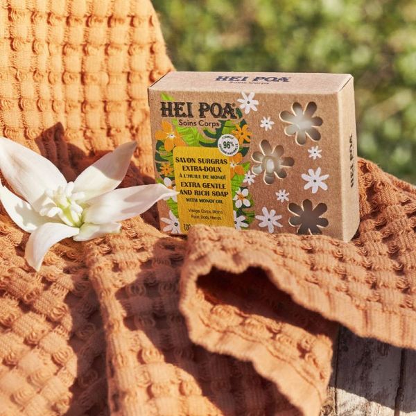 Hei Poa savon surgras extra-doux huile de Monoî 100g