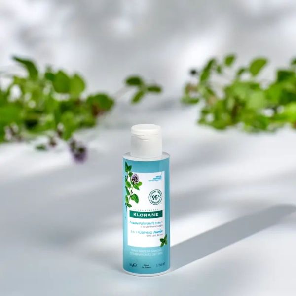 Klorane Menthe aquatique Bio et Argile poudre purifiante 50g