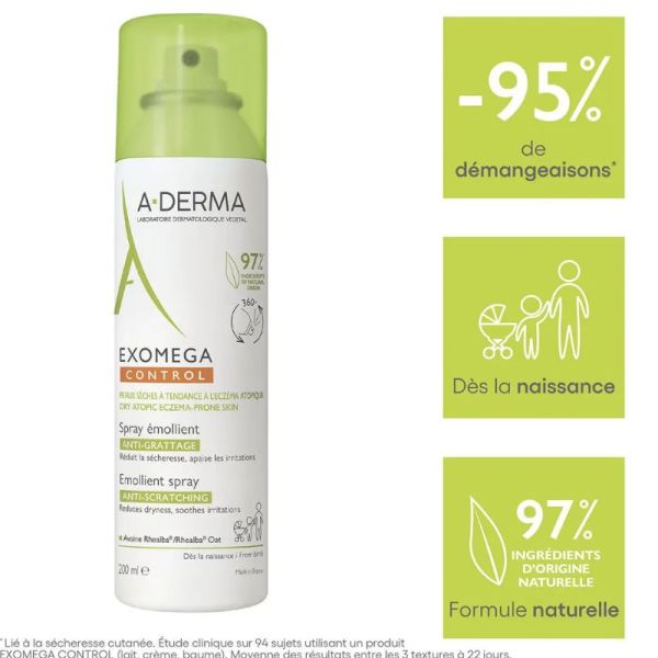 A-Derma Exomega Control spray émollient 200ml