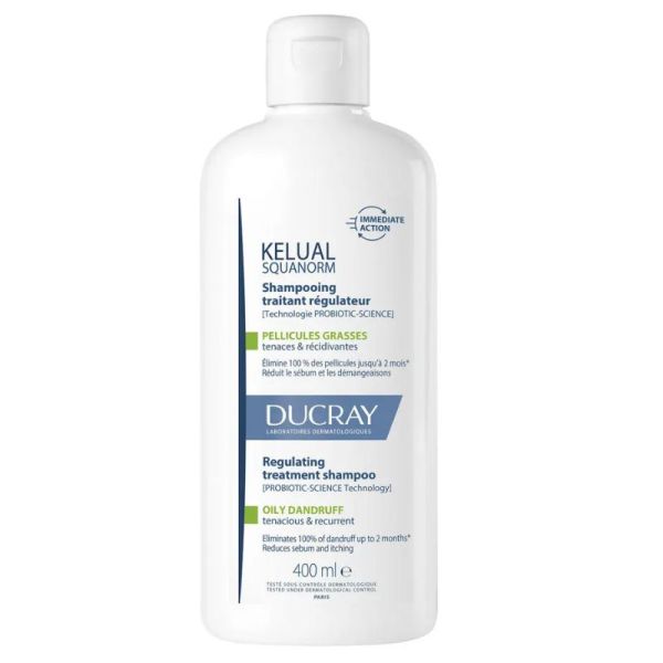 Kelual Squanorm shampoing traitant pellicules grasses 400 ml