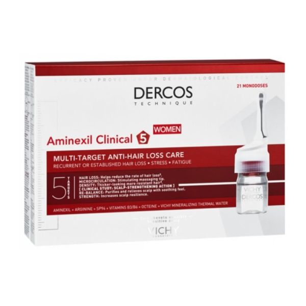 Dercos Aminexil Clinical 5 Femmes 21 monodoses