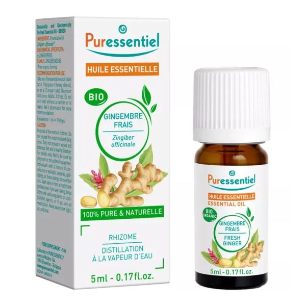 Puressentiel Huile Essentielle Bio Gingembre Frais 5 ml
