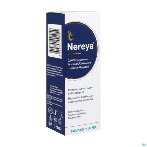 Bausch & Lomb Nereya hydratation et confort oculaire solution ophtalmique 10ml