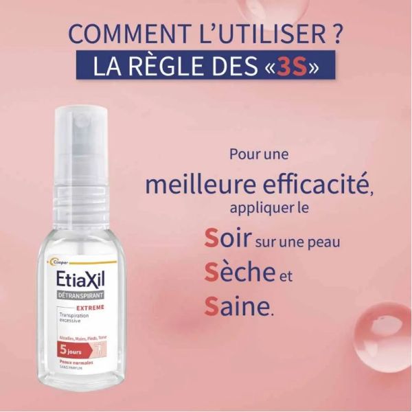 Etiaxil détranspirant extreme peaux ,normales corps spray 30ml