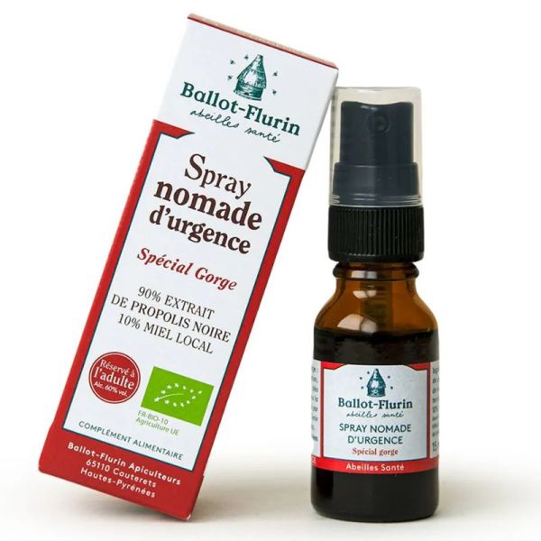 Ballot-Flurin spray nomade d'urgence spécial gorge Bio 15 ml