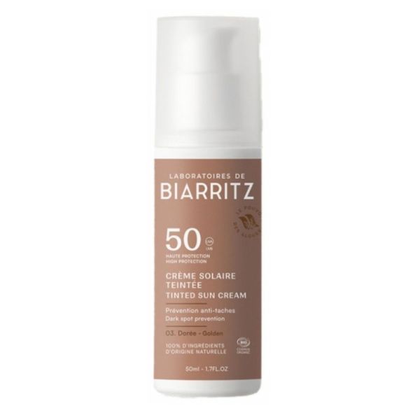 Laboratoires de Biarritz Crème solaire teintée dorée SPF50 50ml