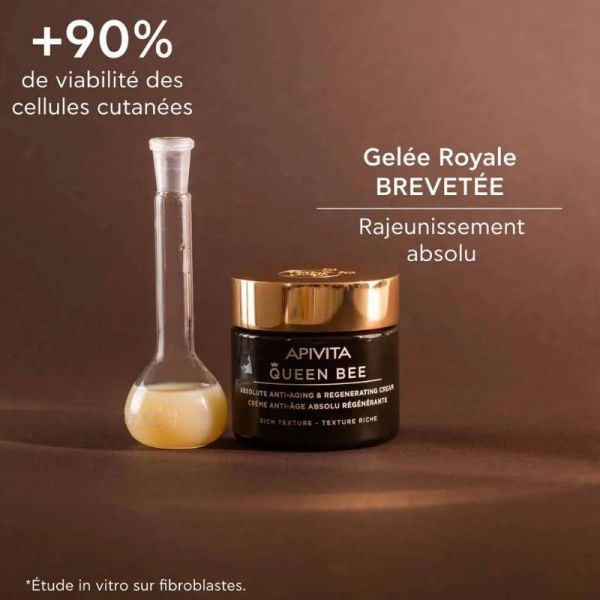 Apivita Queen Bee crème anti-âge régénérante texture riche 50ml