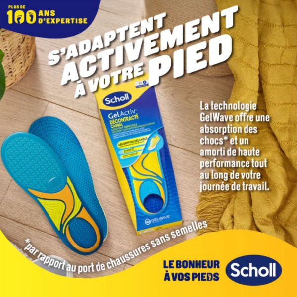 Scholl Expert support semelles confort chaussures plates décontractées 1 paire