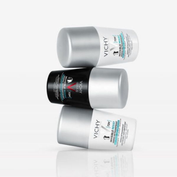 Vichy homme déodorant invisible resist dermo-détranspirant 72h roll-on 50 ml