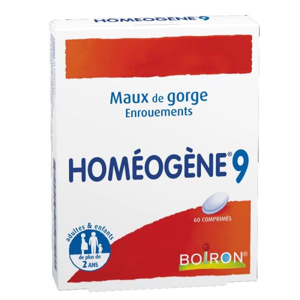 Boiron Homéogène 9 maux de gorge 60 comprimés