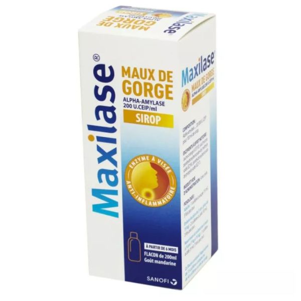 Maxilase maux gorge sirop mandarine 200ml