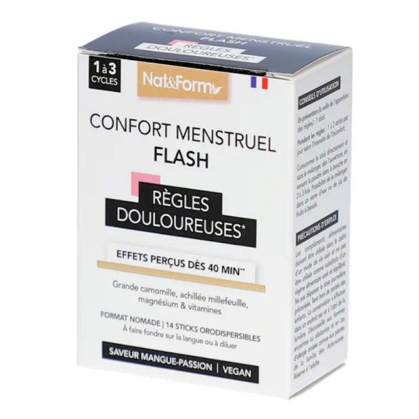 Nat&Form Confort Menstruel Flash 14 Sticks