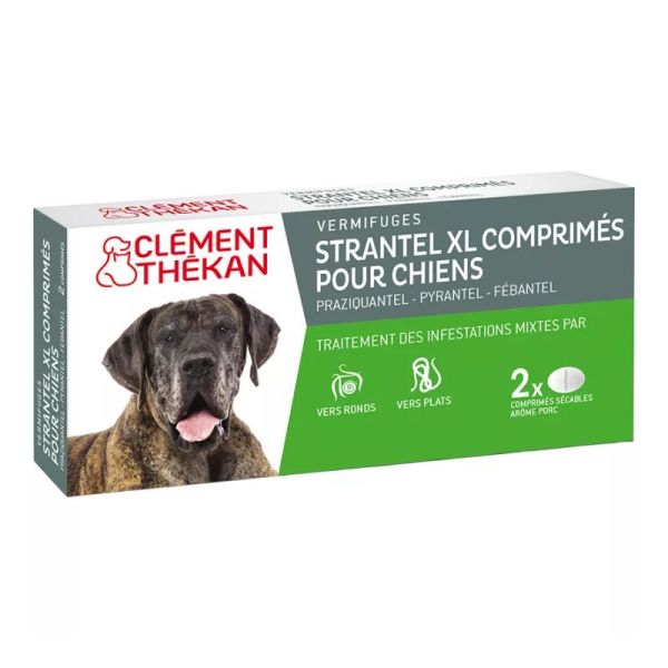 Clément Thékan Strantel Vermifuge Chien XL 2 comprimés