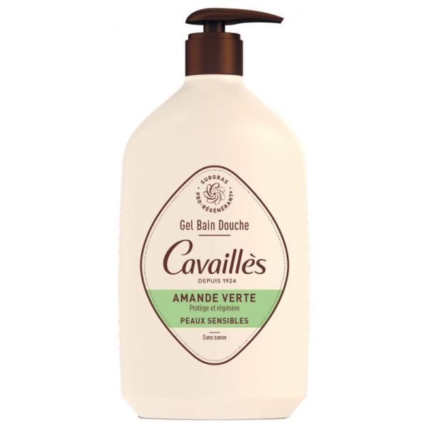 Cavaillès gel bain douche peaux sensibles amande verte 1 litre