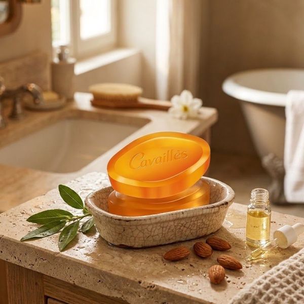 Cavailles savon huile veloutante à l'amande 100g