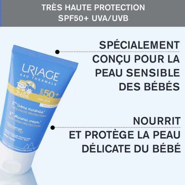Uriage Bébé 1ère crème minérale SPF50+ 50ml