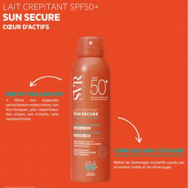 SVR Sun Secure lait crépitant SPF50+ 200ml