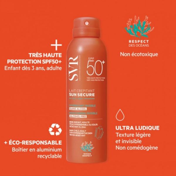 SVR Sun Secure lait crépitant SPF50+ 200ml