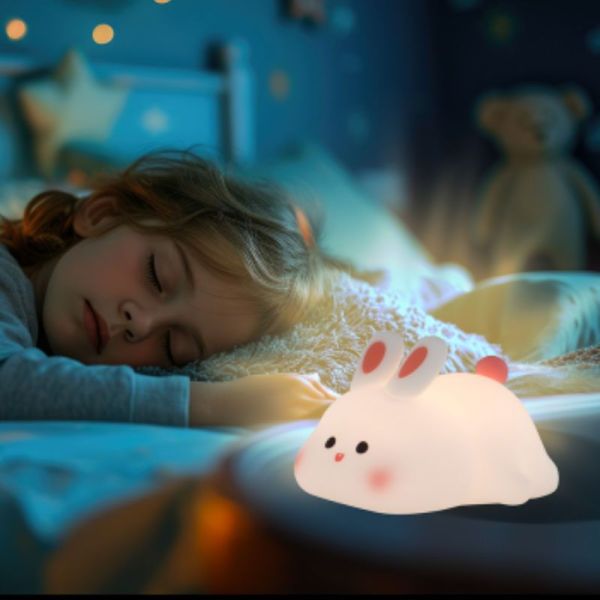 Baby oop's Veilleuse Lapinou 7 couleurs - rechargeable - Ultra Soft
