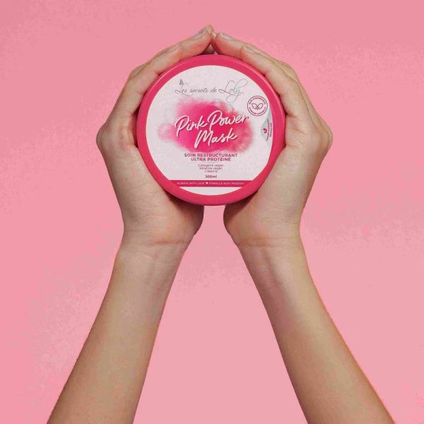Les Secrets de Loly Pink Power Mask soin restructurant ultra protéiné 300ml