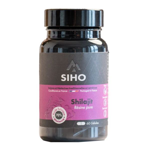 Siho Shilajit Pur 79% d'acide fulvique 70 gélules