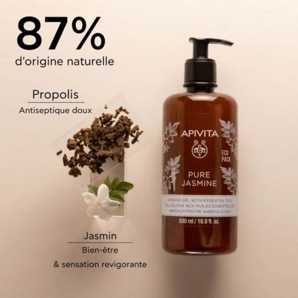 Apivita gel douche Pure Jasmine aux huiles essentielles 250ml