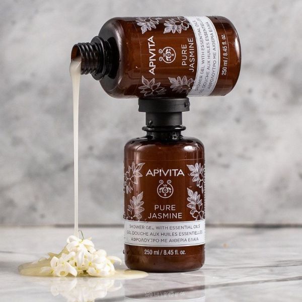 Apivita gel douche Pure Jasmine aux huiles essentielles 250ml