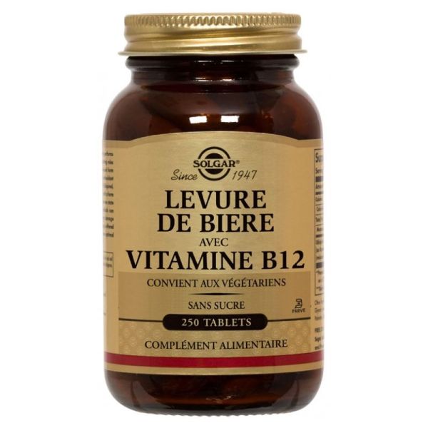 Solgar levure de Bière avec vitamine B12 250 comprimés