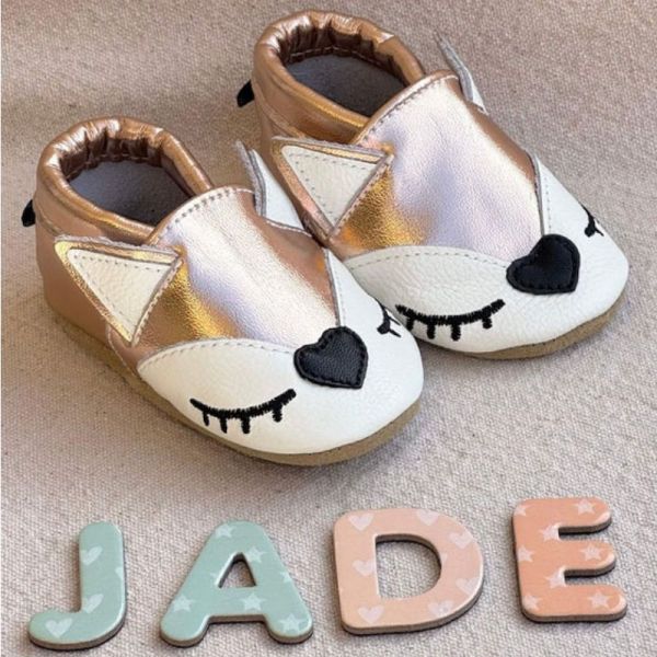 Taz Chaussons bébé en cuir souple brillante Jade la Renarde 0-6 mois