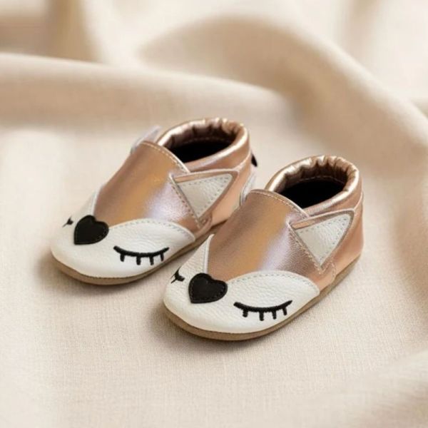 Taz Chaussons bébé en cuir souple brillante Jade la Renarde 0-6 mois