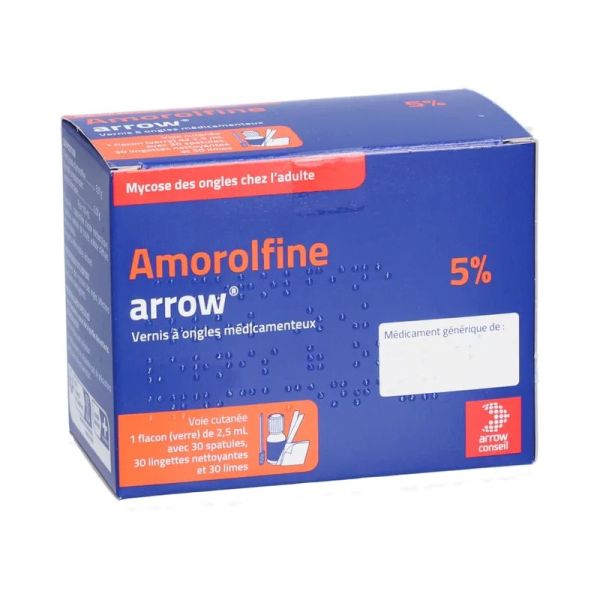Arrow Amorolfine 5 % vernis à ongles 2,5ml