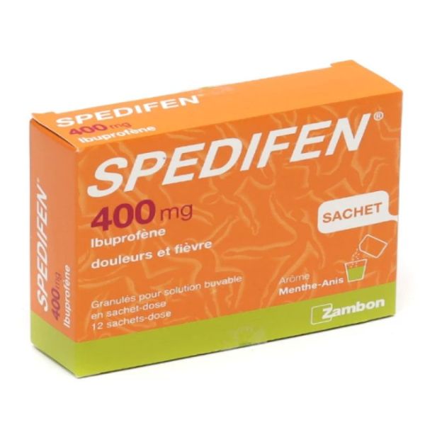Spedifen 400mg 12 sachets-dose menthe-anis