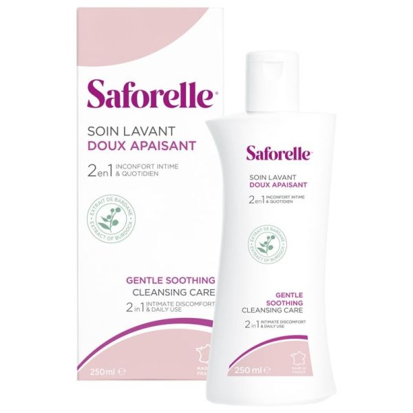 Saforelle Soin Lavant Doux Apaisant corporel bardane 250ml