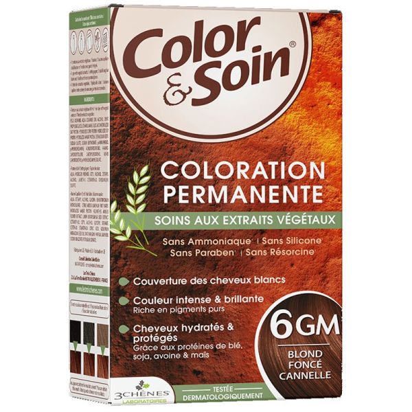 3 Chênes Color & Soin coloration permanente 6GM blond foncé cannelle